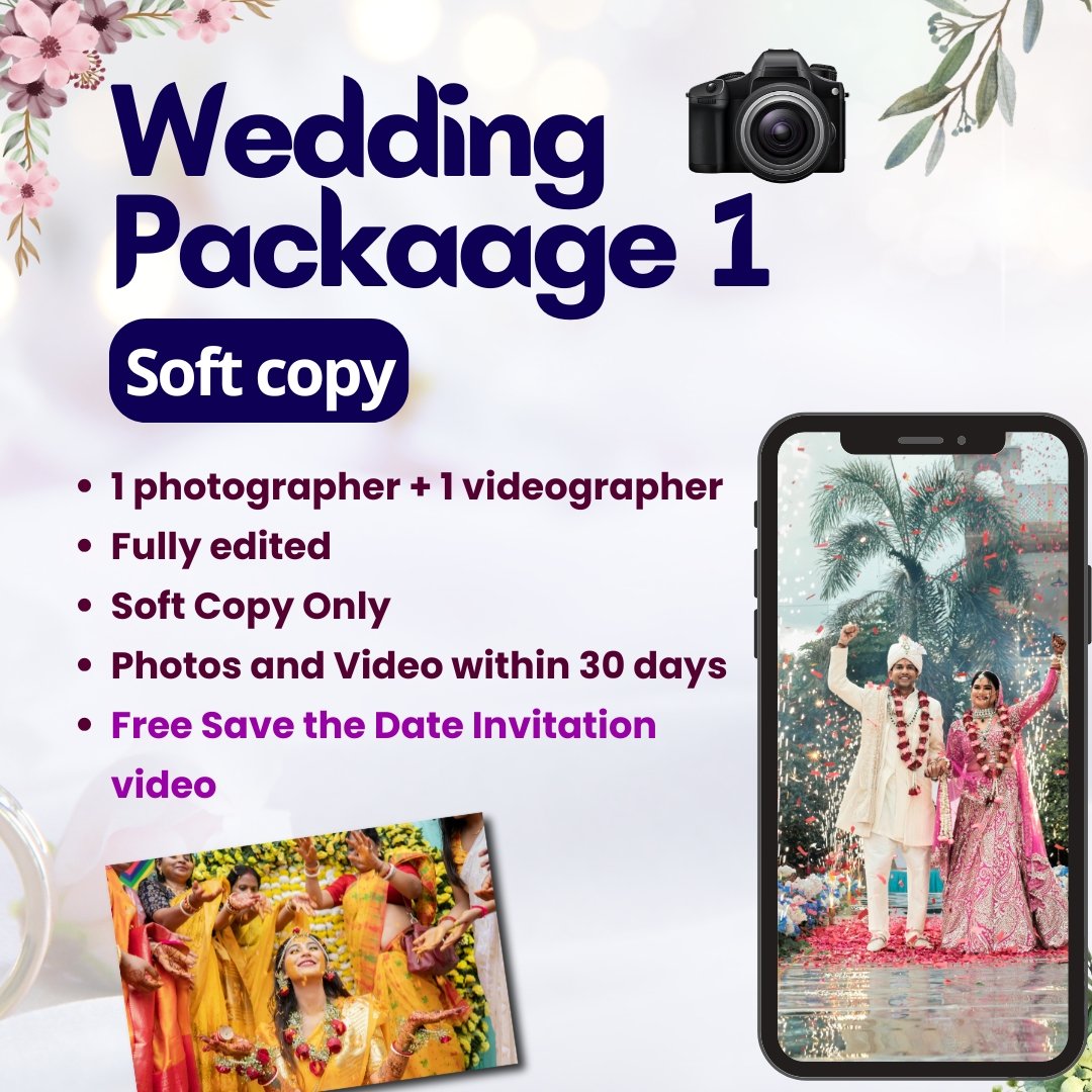 Professional wedding photography soft copy package in Honnavar by DP Capture Studio